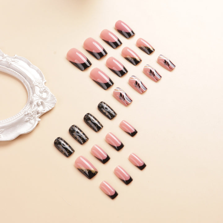 Artistic Luxury Press-On Nail Design Bowlift