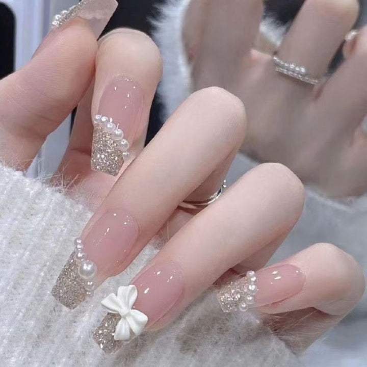Artificial nails in creative moon and star design Bowlift