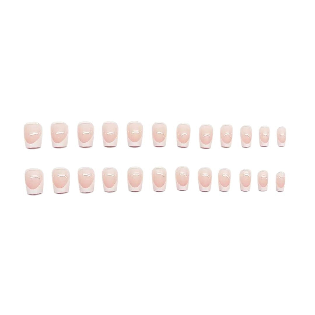 Premium French Tip Nail Set Bowlift