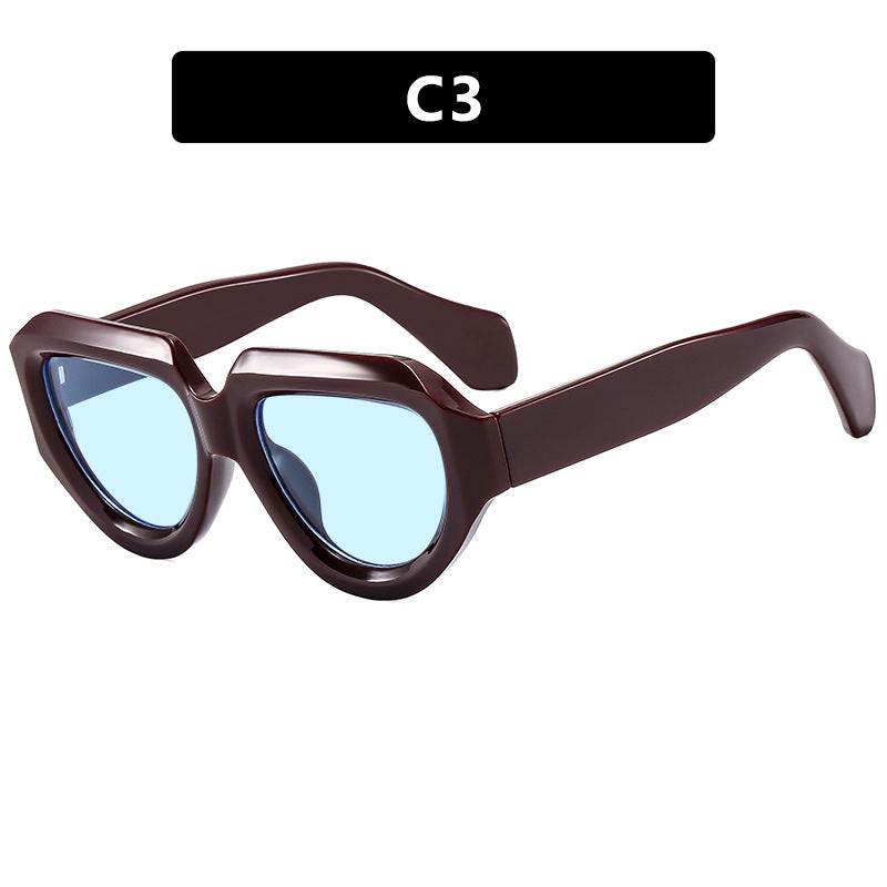 Women's fashionable sunglasses with unique, angular frame Bowlift