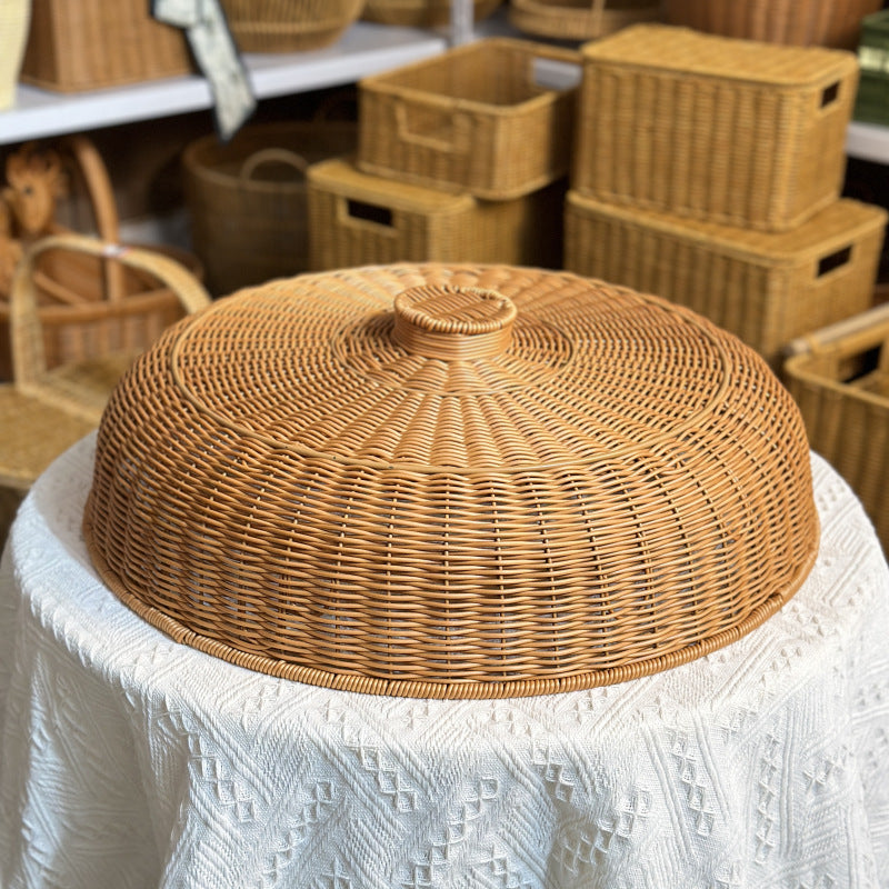 Handcrafted Round Woven Lidded Storage Basket Bowlift
