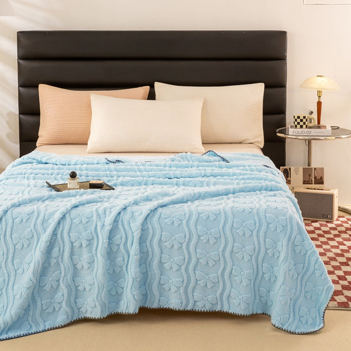 Ladies Cozy and Soft Blanket with Floral Pattern Bowlift