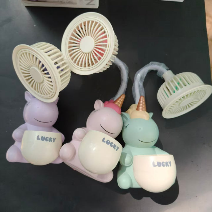Unisex Portable Mini Fan with Unique Unicorn Design Bowlift