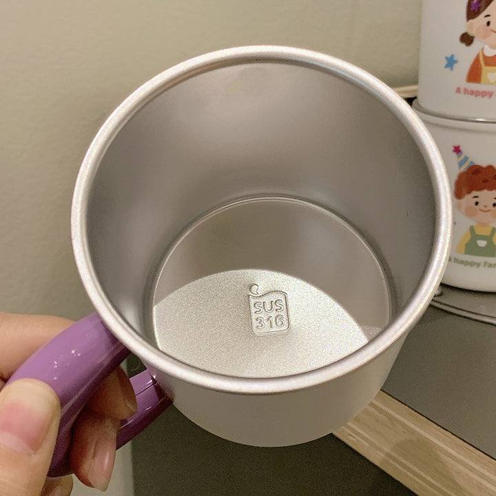 Stainless steel ceramic mug with cheerful family motif Bowlift