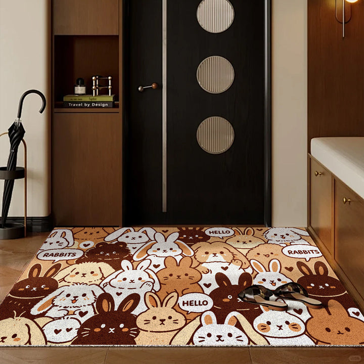 Playful Dog-Themed Non-Slip Area Mat