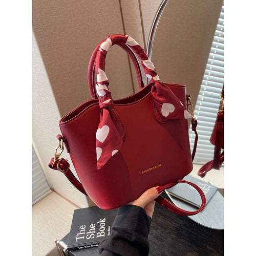 Stylish Scarf-Embellished Handbag Bowlift