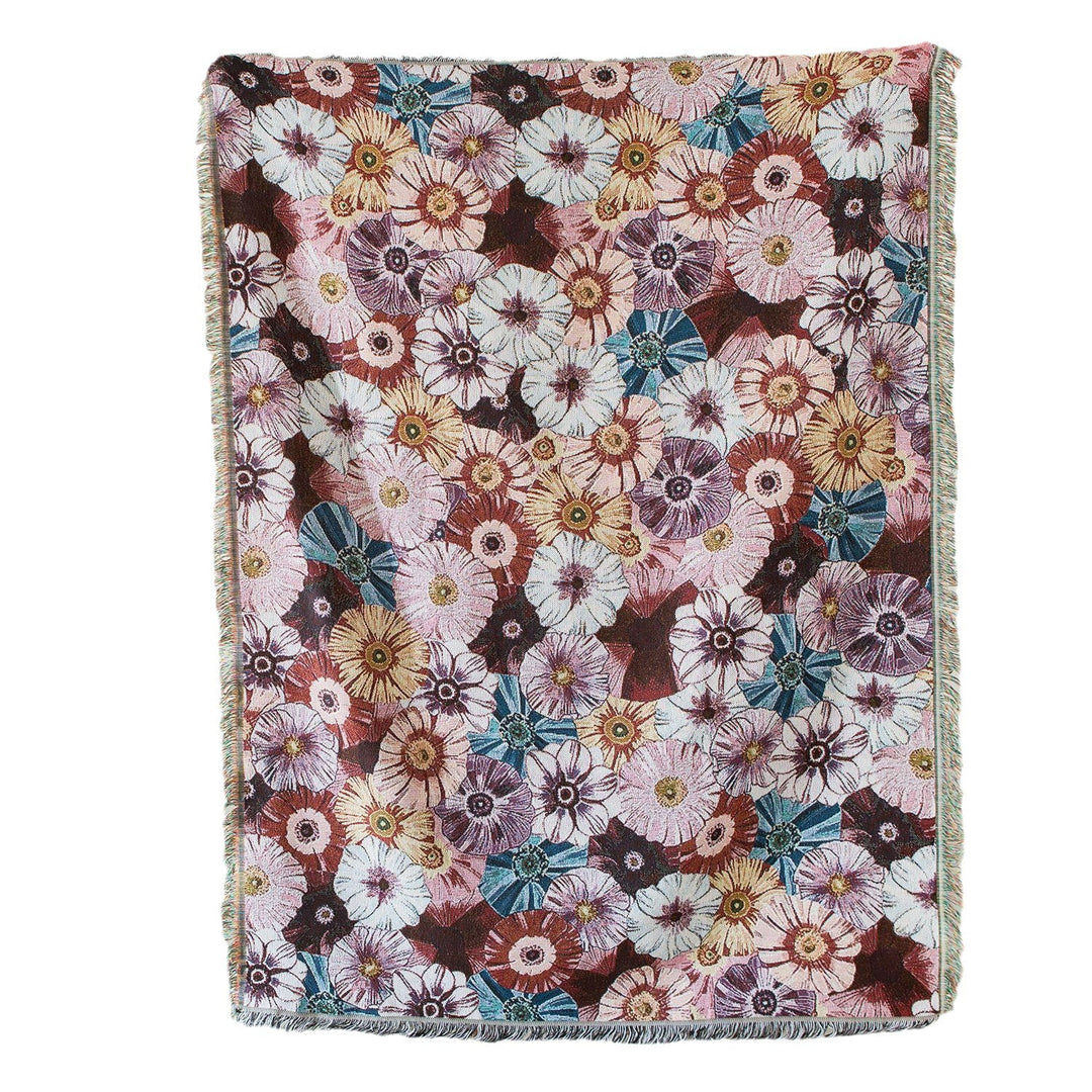 Floral Woven Throw Blanket