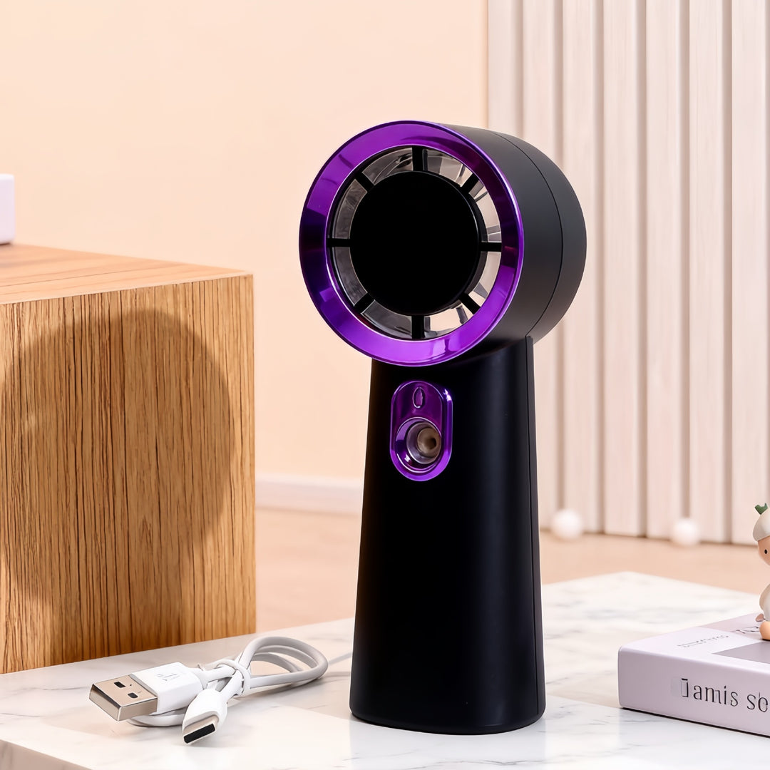 Women Portable Mini Fan with USB Charging Function and Innovative Spray Technology Bowlift