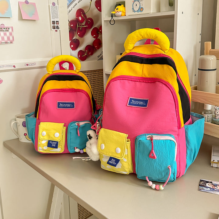 Colorful Multi-Pocket Backpack