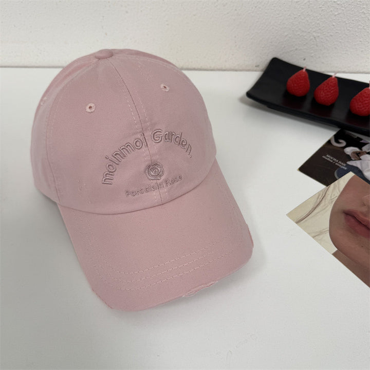 Women's Embroidered Casual Sun Protection Cap Bowlift