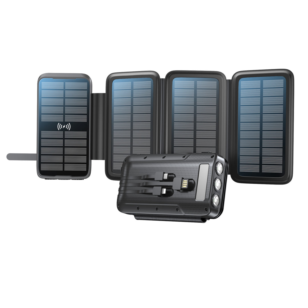 Solar Power Bank with Wireless Charging Function by Bowlift
