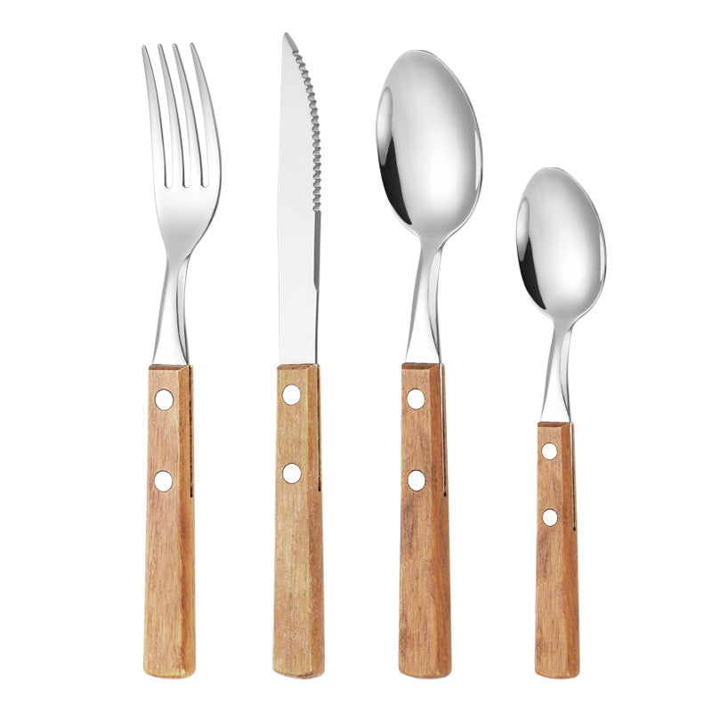 Dessert spoon with ergonomic wooden handle Bowlift