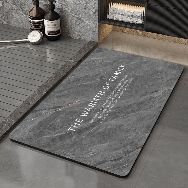 Memory Foam Bath Mat with Floral Print
