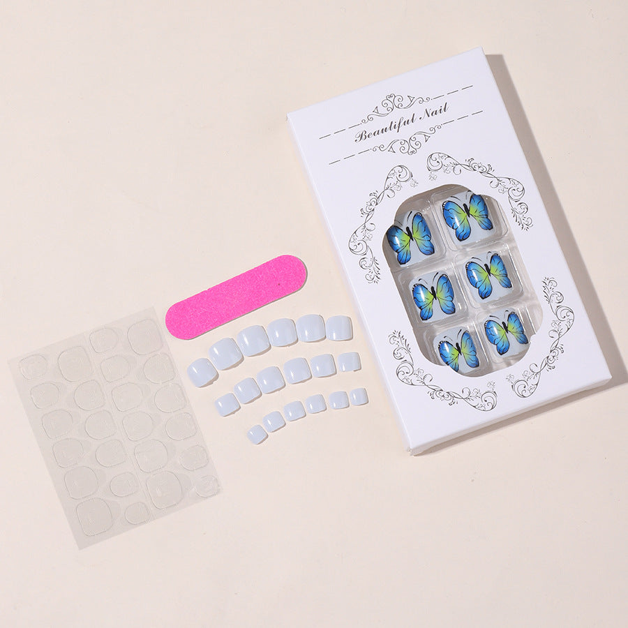 Decorative Butterfly Press-On Nail Set Bowlift
