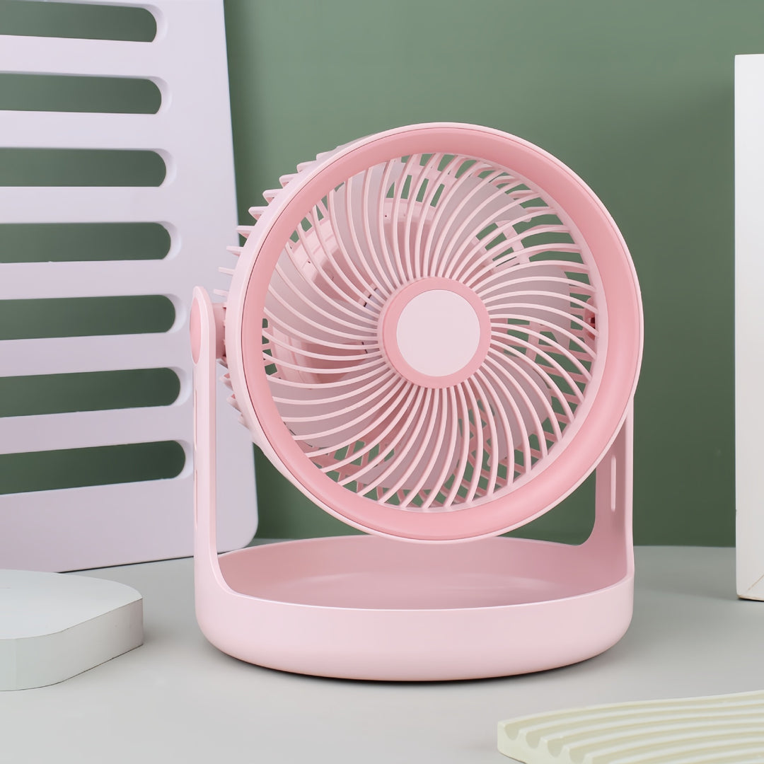 Ladies table fan with adjustable head and quiet operation mode Bowlift