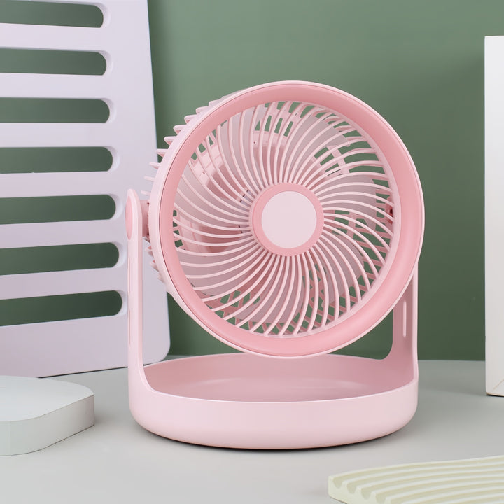 Ladies table fan with adjustable head and quiet operation mode Bowlift