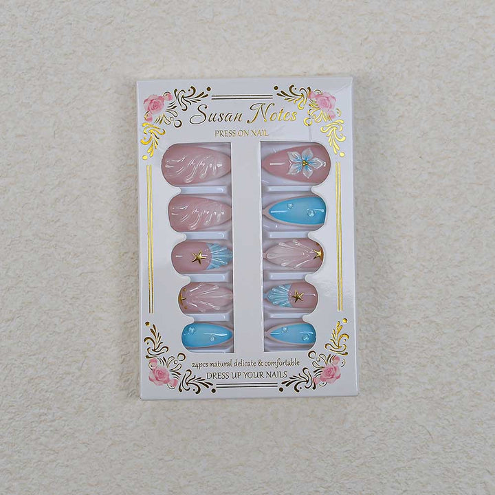 Decorative Press-On Nail Art Set Bowlift 1787294254