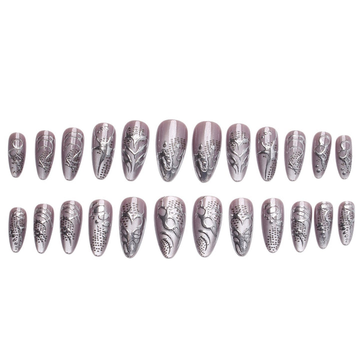 Acrylic nail kit with extravagant 3D designs and glamorous embellishments Bowlift