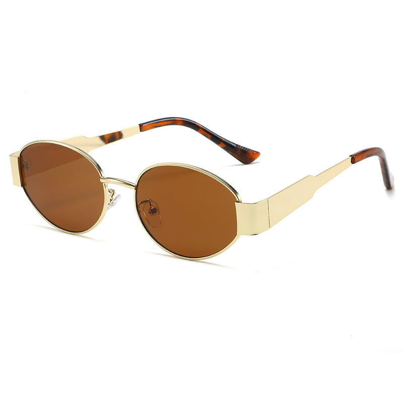 Retro Oval Frame Sunglasses