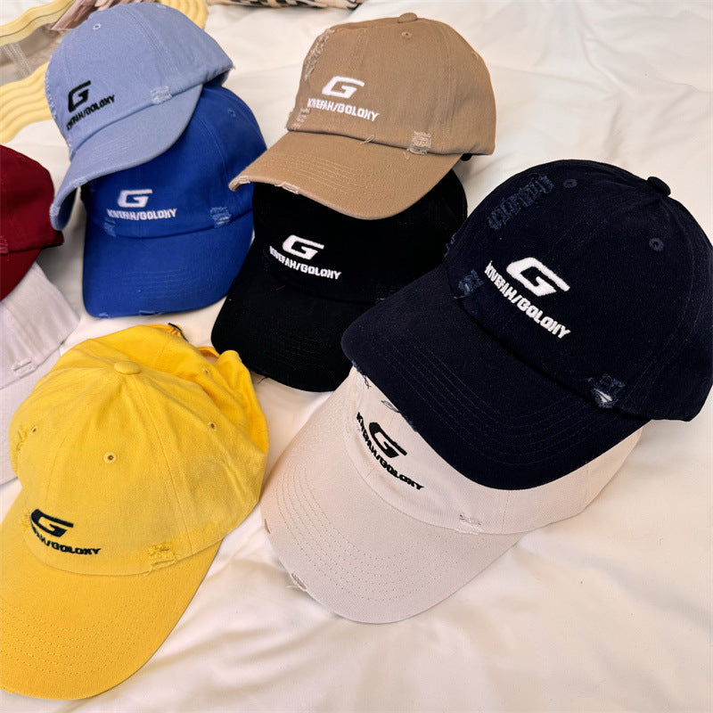 Men's Distressed Casual Baseball Cap Bowlift