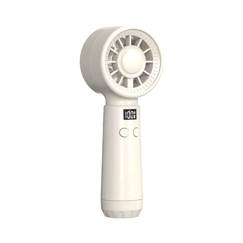 Unisex Portable Hand Fan with Digital Display and Multiple Speed Settings Bowlift