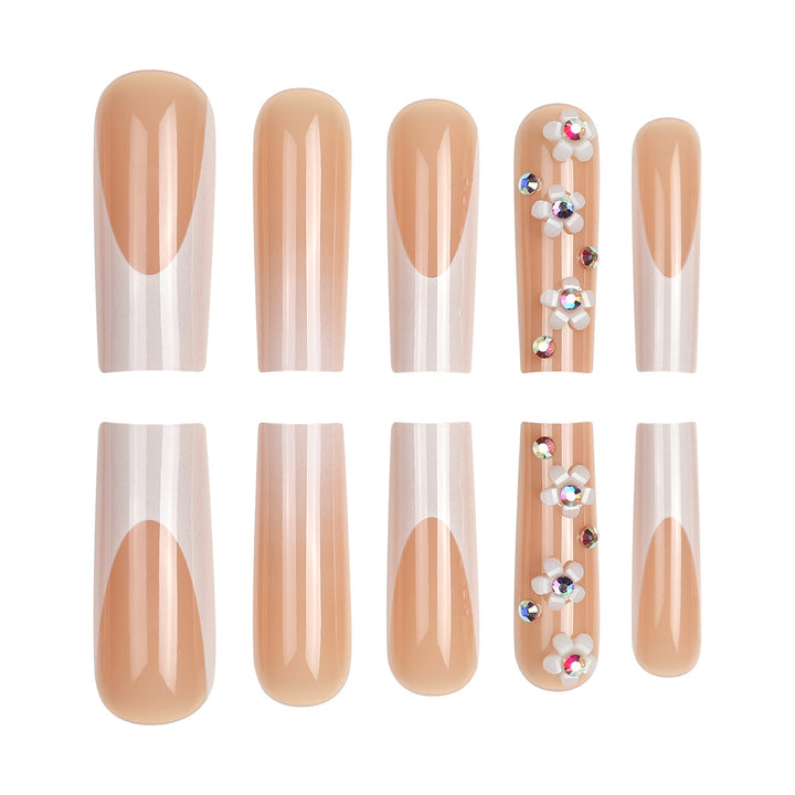 Floral Embellished Stiletto Press-On Nails Bowlift