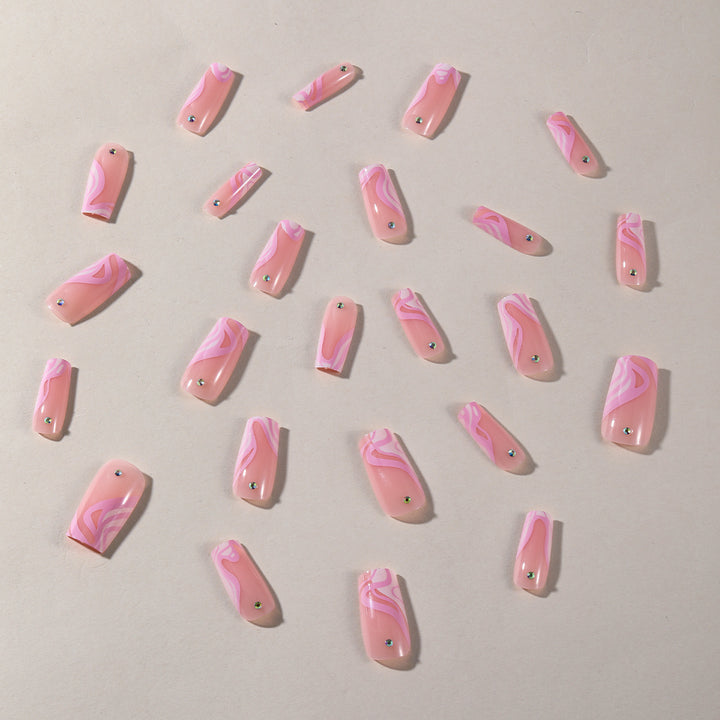Elegant Long Acrylic Nail Art Extensions Bowlift