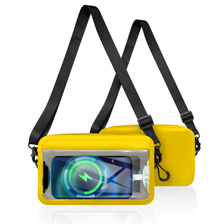 Waterproof shoulder bag with transparent smartphone case Bowlift