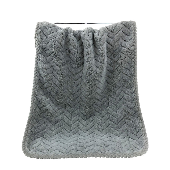 Cozy Terry Bath Blanket with Modern Zigzag Pattern Bowlift