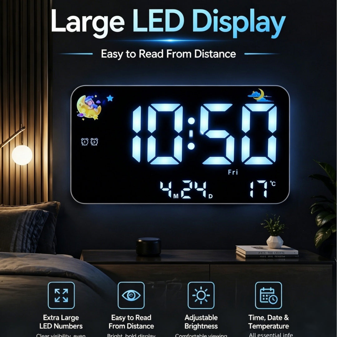 Digital alarm clock with projection and temperature display Bowlift