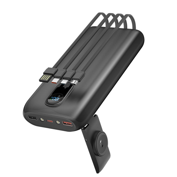 Power bank with integrated charging cables and LCD display Bowlift