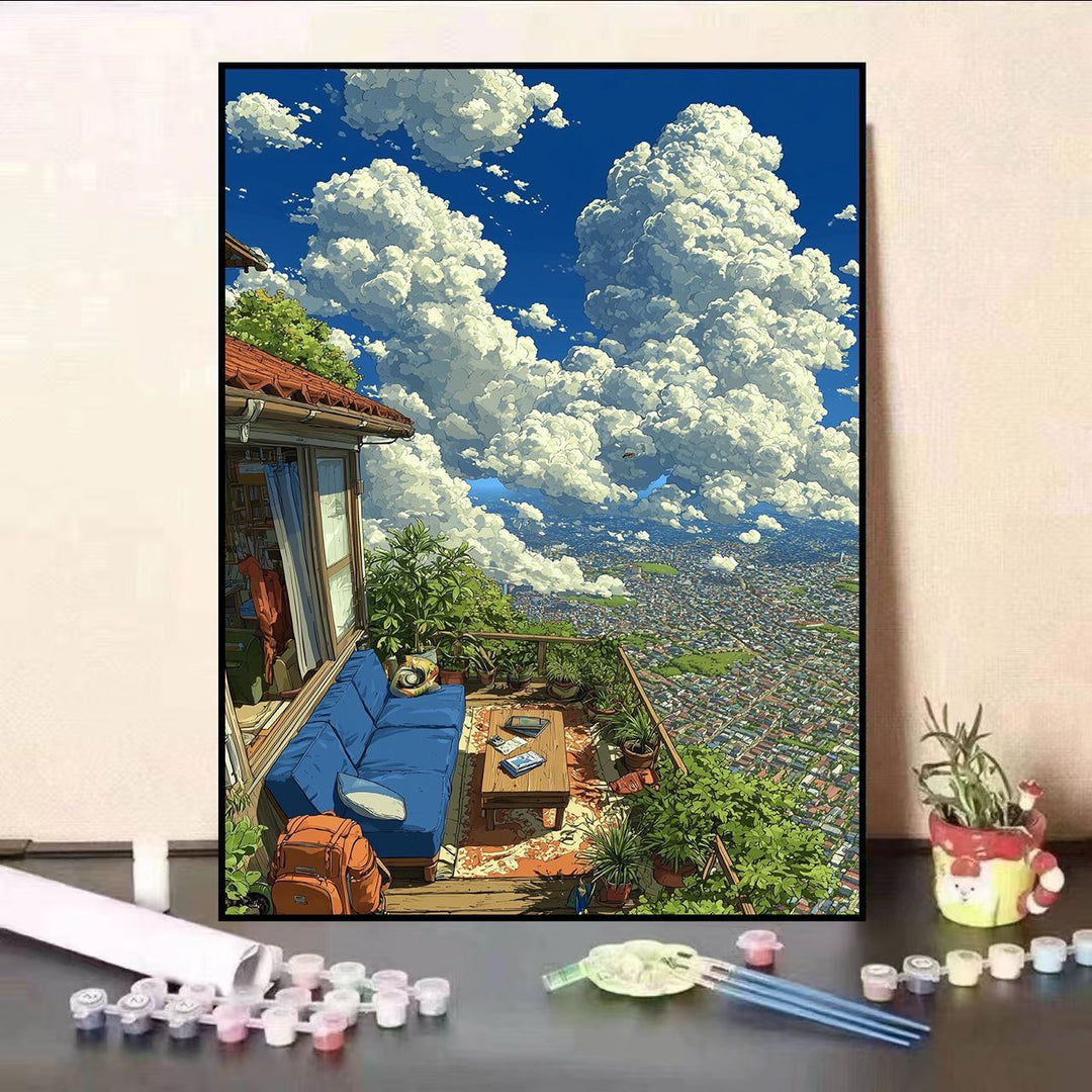 Scenic Balcony Canvas Art Print Bowlift