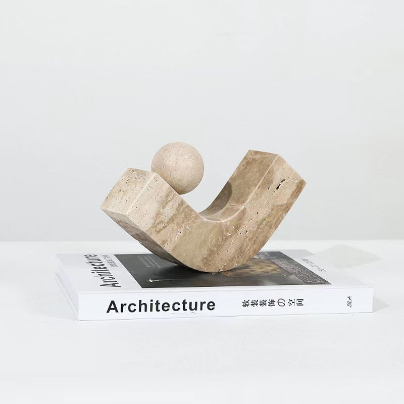 Abstract Concrete Rainbow Sculpture