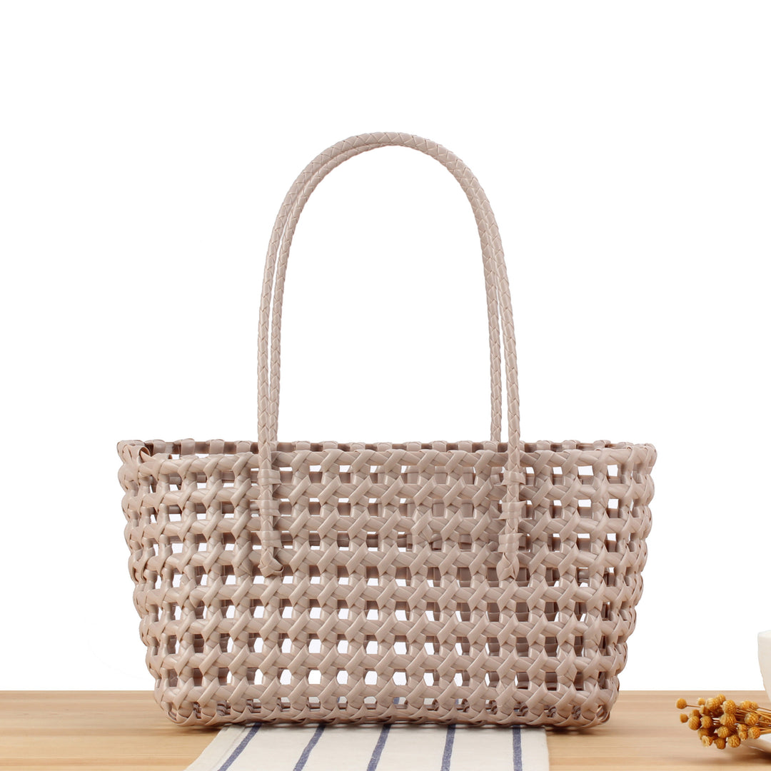 Stylish willow bag with modern grid design Bowlift