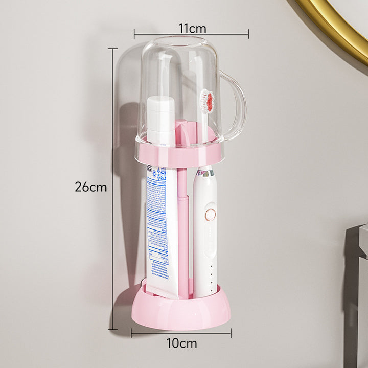 Wall-Mounted Toothbrush Storage Bowlift