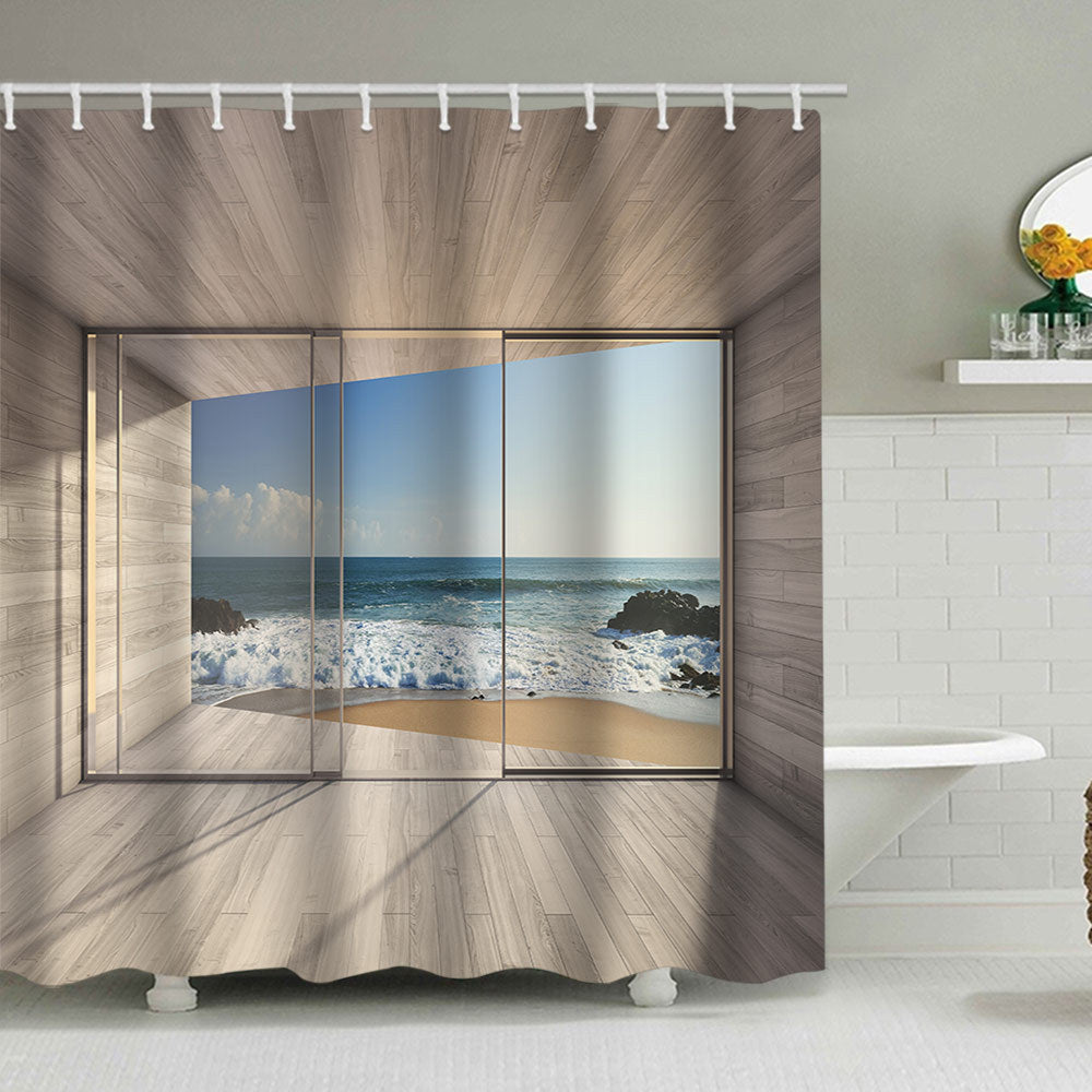 Tropical Oasis Shower Curtain Bowlift