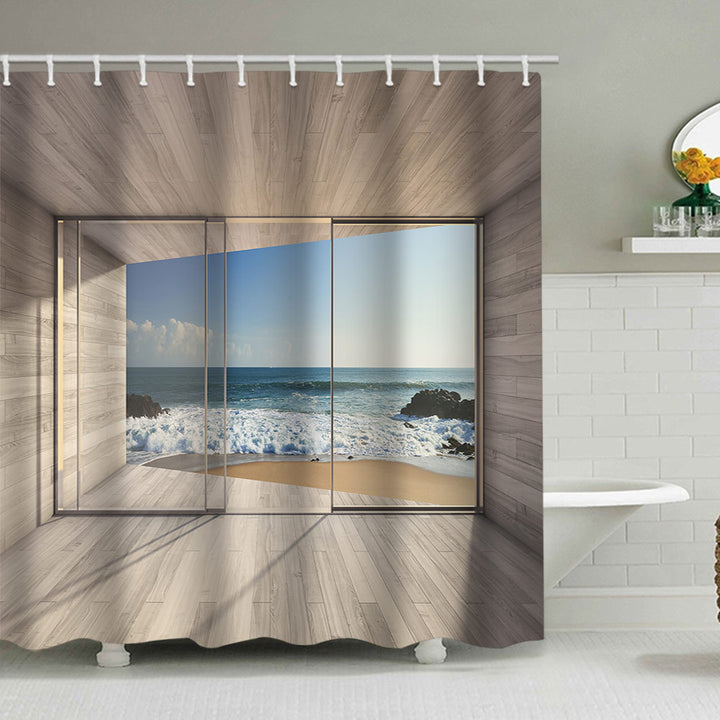 Tropical Oasis Shower Curtain Bowlift