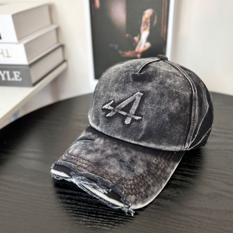 Women's Distressed Vintage Style Baseball Cap Bowlift