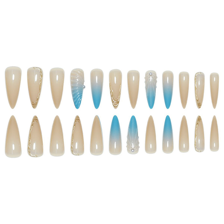 Sculpted Acrylic Press-On Nail Art Extensions Bowlift