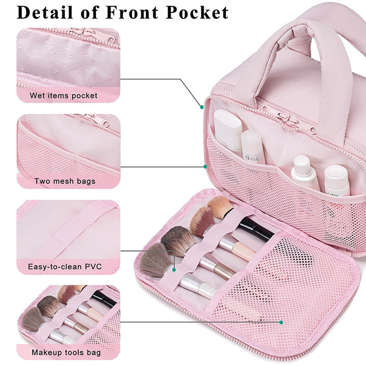 Cosmetic organizer bag with removable inner compartments Bowlift