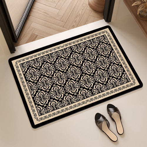 Elegant Geometric Pattern Bath Mat Bowlift