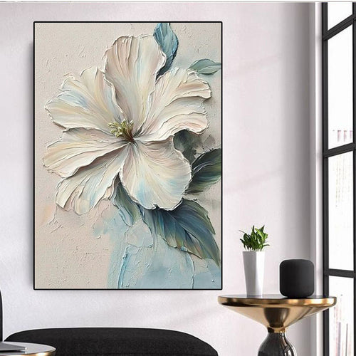 Textured Floral Canvas Wall Decor