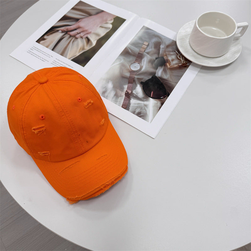 Men's Distressed Vintage-Style Baseball Cap Bowlift