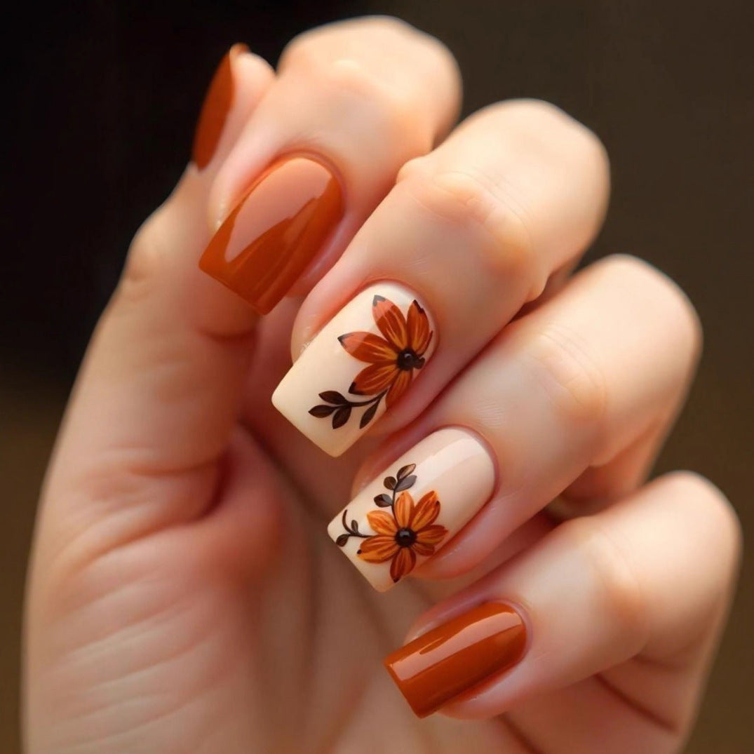 Creative Nail Art with Exotic Leaf Design Bowlift