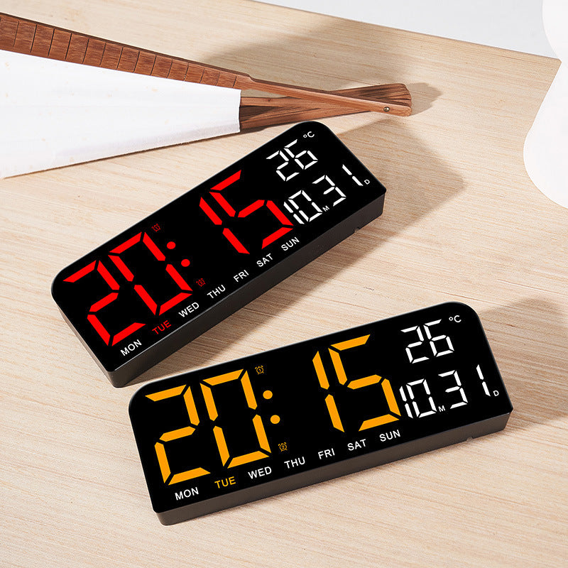 Digital Multi-Function Alarm Clock with Temperature and Date Setting Bowlift
