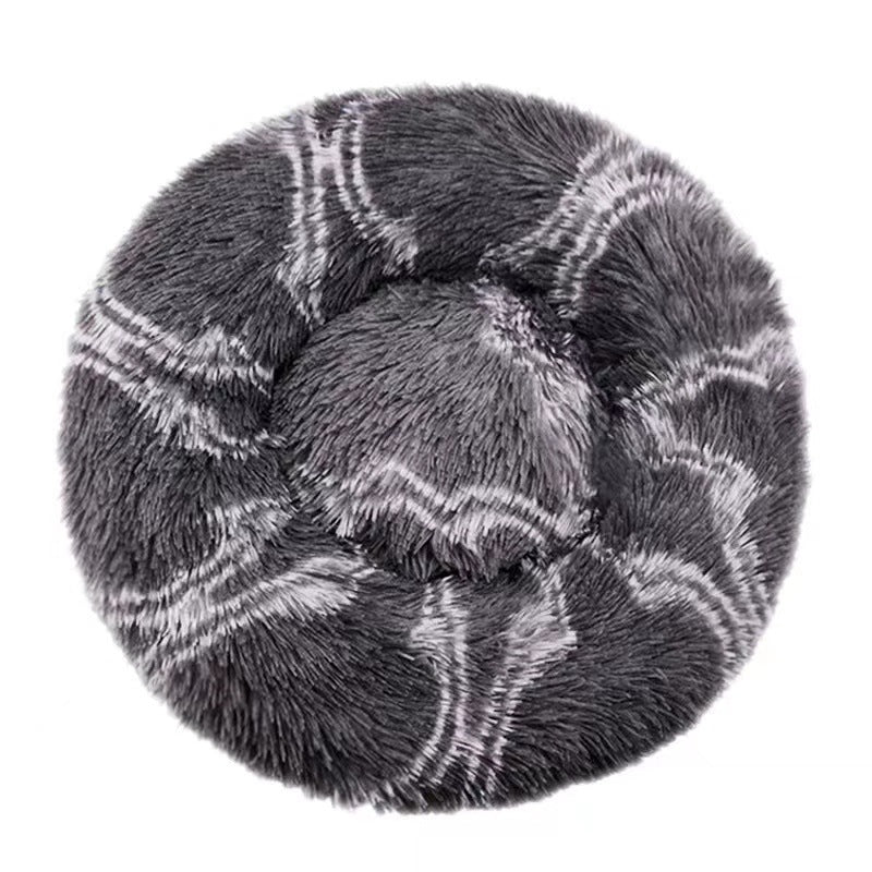 Plush Round  Lounge Bed  Dog Bed