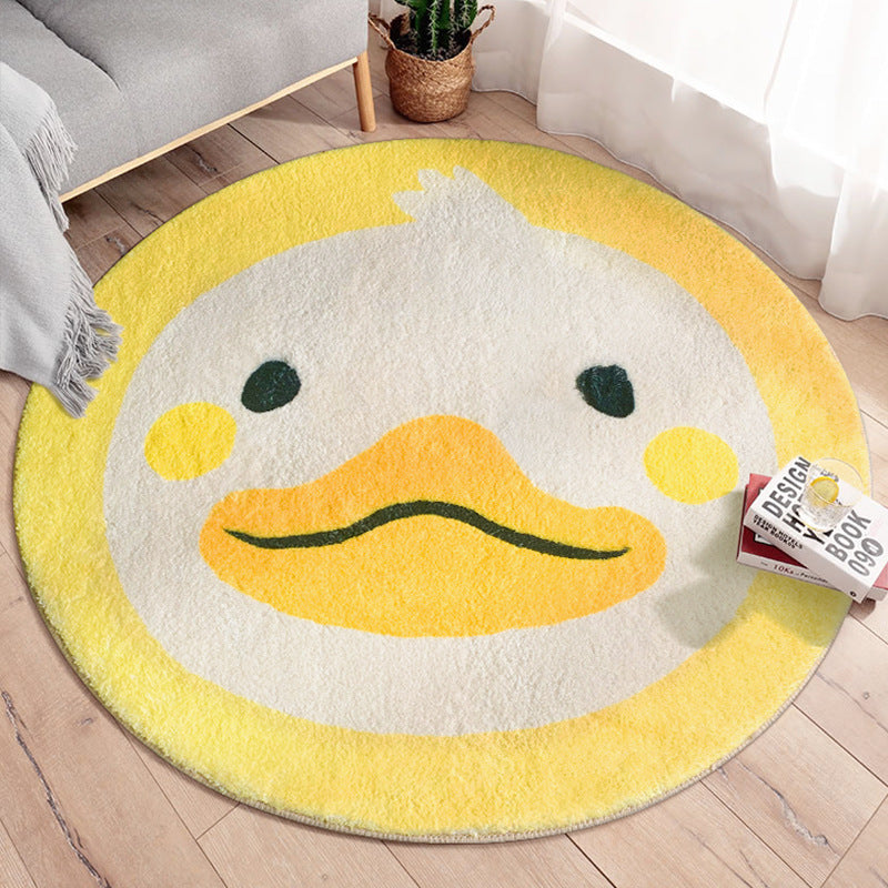 Lion-Themed Round Area Rug