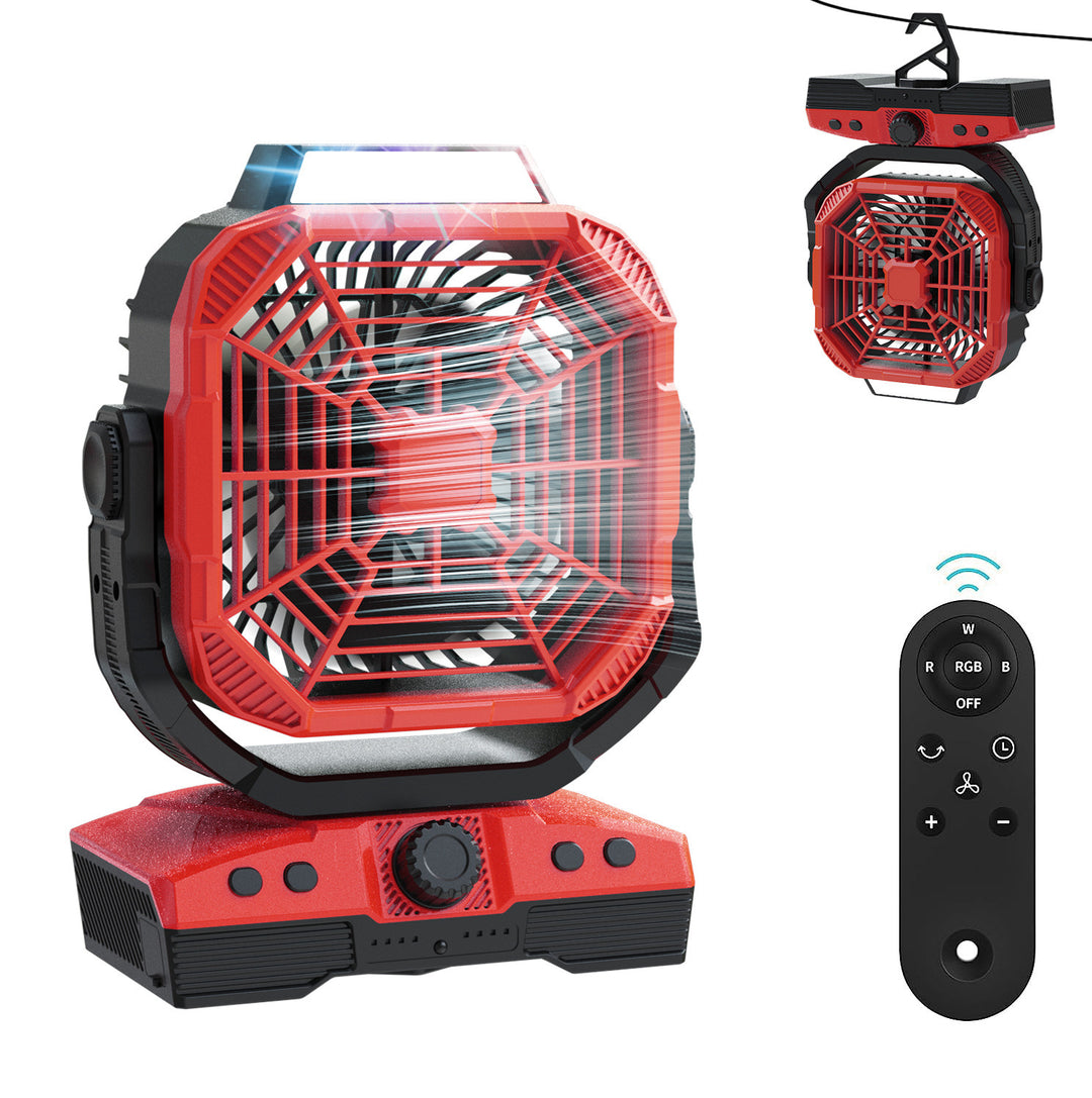 Men's Multifunctional Rechargeable Camping Light and Cooling Fan Bowlift