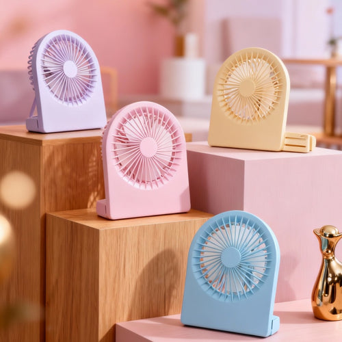Portable table fan with USB connection and flexible tilt Bowlift