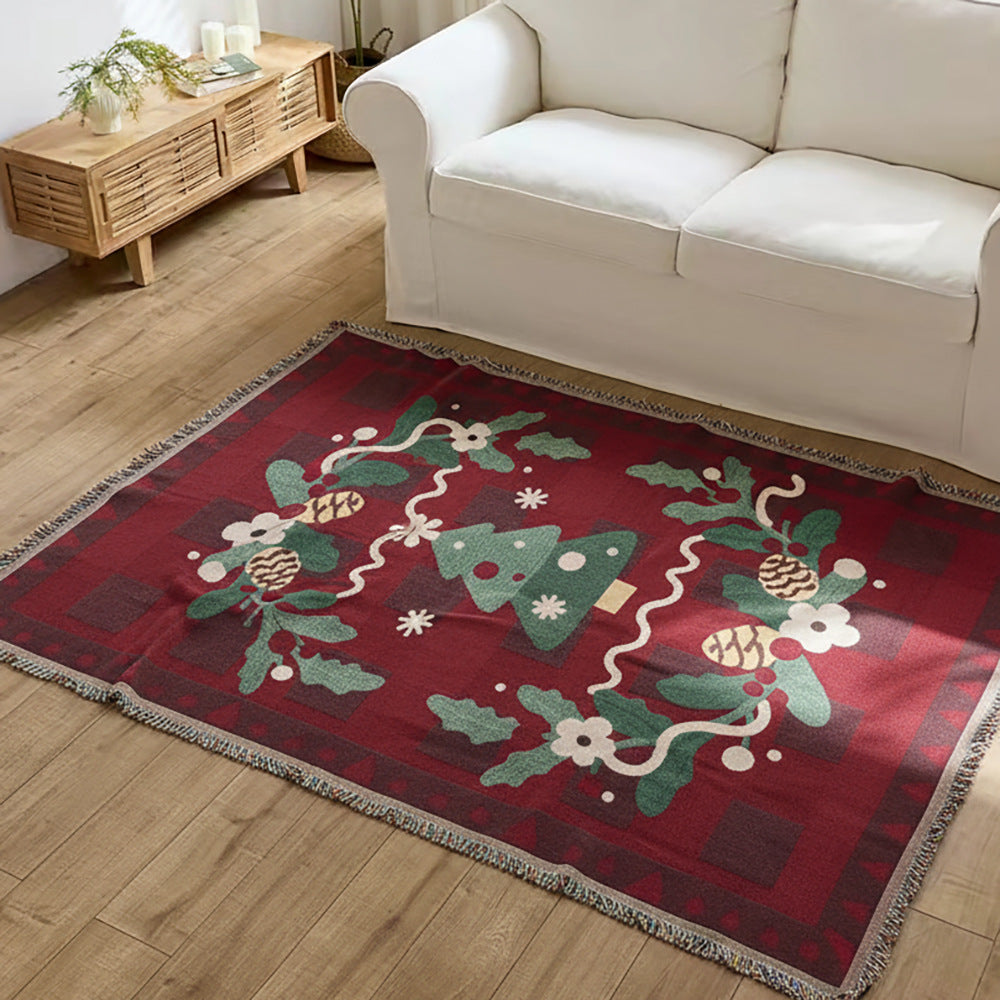 Festive Holiday Themed Throw Blanket